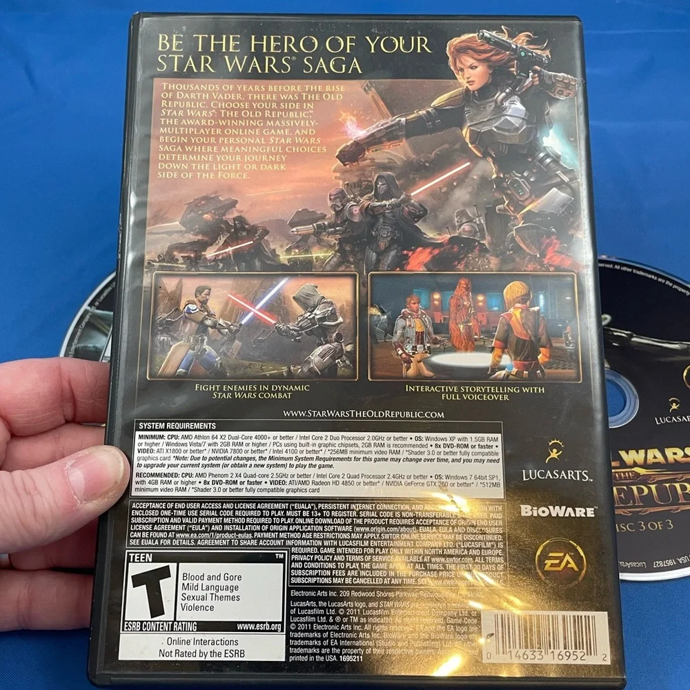 EA ‘Star Wars: The Old Republic’ PC DVD-ROM software 3-disc